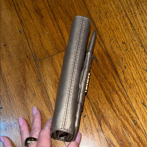 Coach Metallic Gold Leather Wallet - Picture 16 of 16